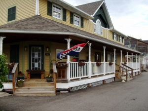 building storefront with a porch