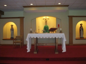 church alter with candles