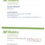 SHAKLEE business cards