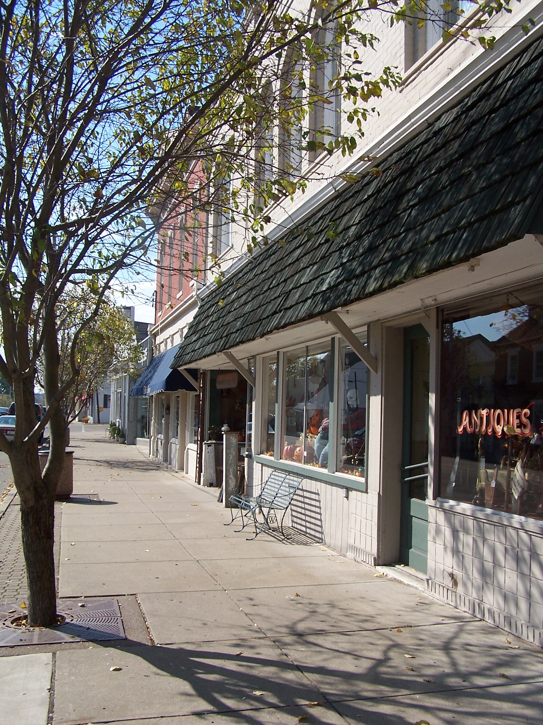 street view of shops