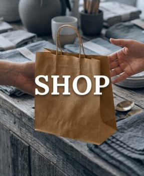 the word shop on wood pallet